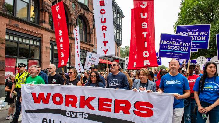 Photos: Labor Day "Workers Over Billionaires" protests held across U.S.