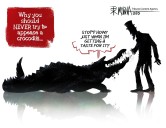 Cartoon: Don't feed crocodiles