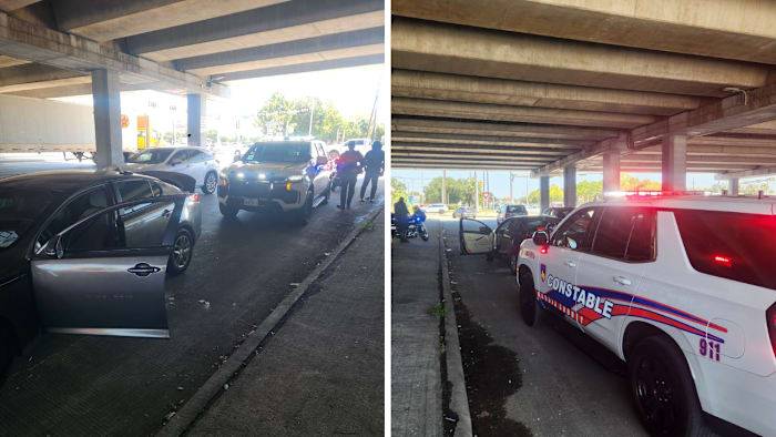 FM 1960 shut down, bomb squad en route after suspicious pipe found in stolen vehicle
