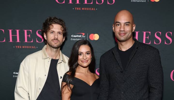 Lea Michele Joins ‘Chess’ Cast at Press Day, Explains Why She Decided to Return to Broadway | Aaron Tveit, Bradley Dean, Broadway, Bryce Pinkham, Hannah Cruz, Lea Michele, Nicholas Christopher, Sean A