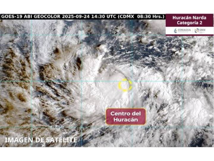 Huracán Narda categoría 2: lluvias torrenciales y oleaje elevado en el occidente de México