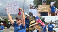 Hundreds March To Protest ABC's 'Jimmy Kimmel Live' Decision