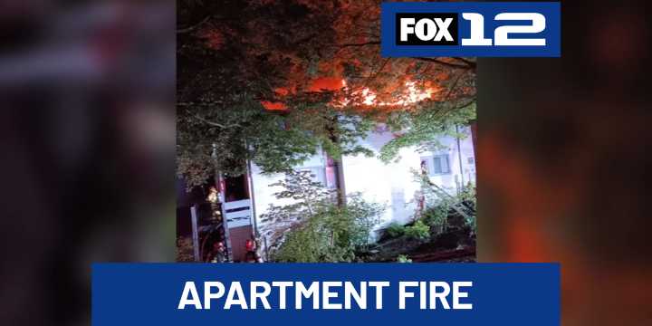 Several families displaced after 3-alarm fire destroys Aloha apartment building