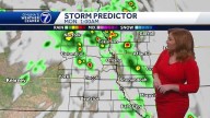 Spotty showers, storms Sunday evening