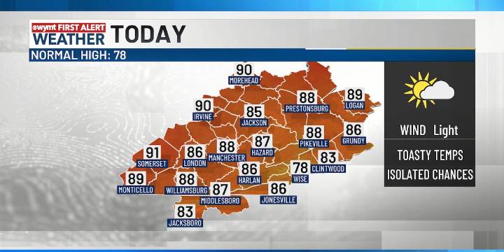 WYMT Morning Forecast | Tracking the return of rain to the Commonwealth