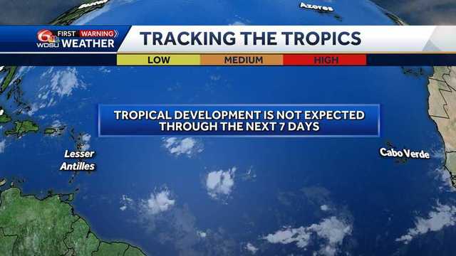 No storms in the Atlantic right now