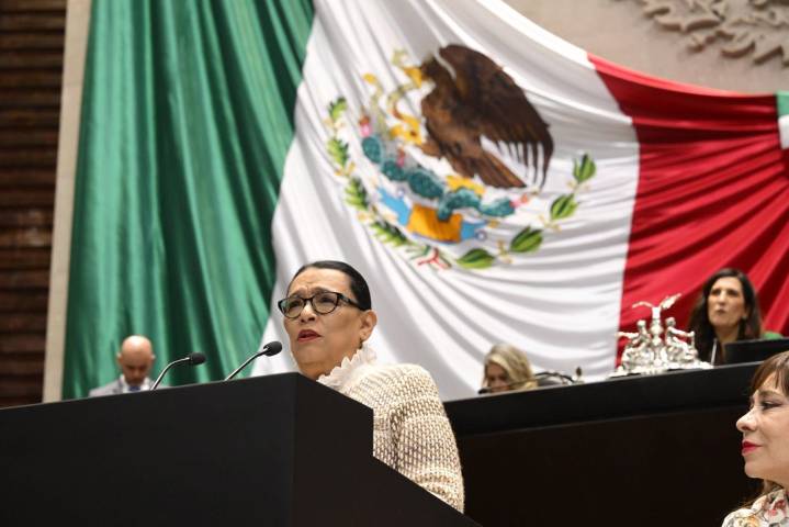 Rosa Icela Rodríguez rinde comparecencia ante la Cámara de Diputados: un año de resultados de la Cuarta Transformación.