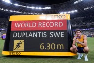 Duplantis gives Japanese fans what they came for — another world record in pole vault