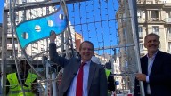 Comienza el montaje de los grandes elementos de la Navidad de Vigo