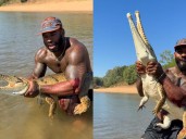 Un influencer quedó envuelto en una polémica: se grabó a atrapando un cocodrilo y lo compartió en sus redes