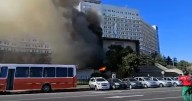 Incendio en un edificio de la Armada Argentina