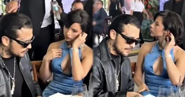 Con siete guaruras, Ángela Aguilar y Nodal evitan a la prensa en gala