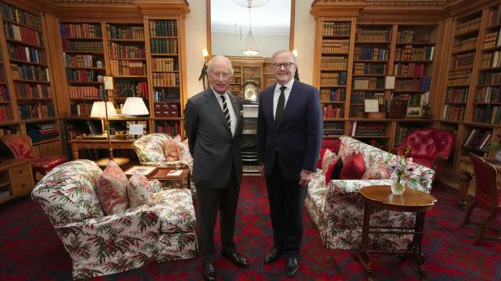 Prime Minister Anthony Albanese attends private audience with King Charles at Balmoral Castle