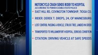 PSP: Motorcycle Crash in Tioga Co. Sends Rider Airborne