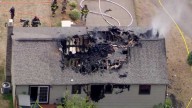 Gaping hole left behind after flames tear through Beaver County home