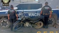Recuperan motocicleta robada en la colonia Ampliación Juárez