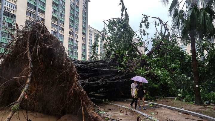 Typhoon Ragasa batters Hong Kong and south China after killing dozens in Taiwan and Philippines