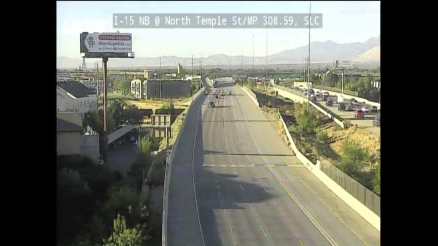 1 killed in I-15 crash in downtown SLC, forcing complete northbound closure