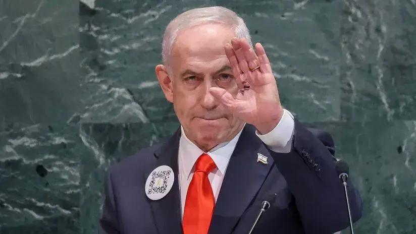 Netanyahu compareció ante la ONU con un QR de una web con imágenes del ataque de Hamás a Israel