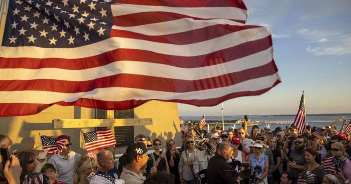 Photos: Charlie Kirk vigil on the Ravenel Bridge