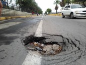 Hueco mortal en la avenida El Ejército