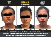 OBTIENE FISCALIA MEXIQUENSE VINCULACIÓN A PROCESO CONTRA TRES PERSONAS INVESTIGADAS POR SECUESTRO EXPRÉS CON FINES DE ROBO EN AGRAVIO DE CHOFER DE TAXI