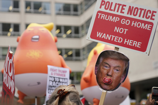 Segunda visita de Trump al Reino Unido genera protestas y arrestos
