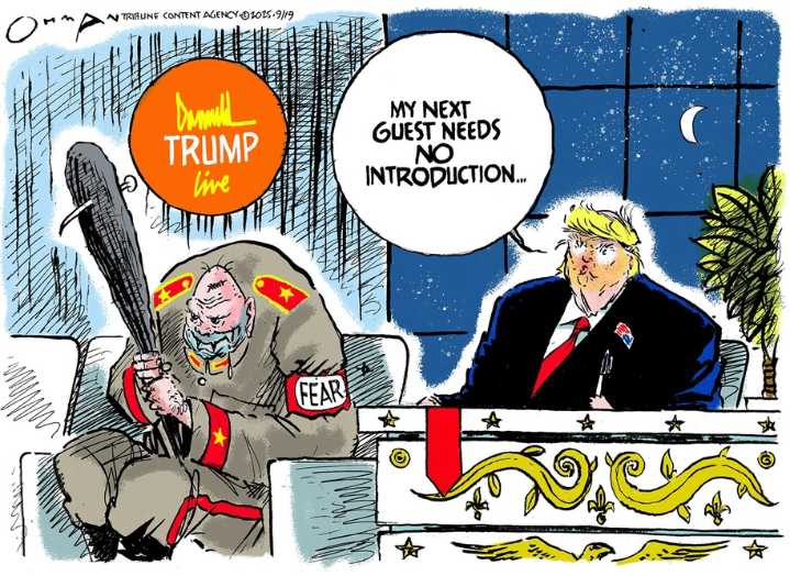 Cartoon: Late Night with Donny Fascist