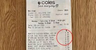 This Coles receipt from 20 years ago is a bleak reminder of how things have changed