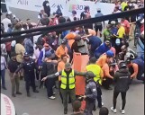 Motorizado de PNB provocó accidente durante la Vuelta a Venezuela y dejó 5 heridos