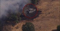 Deadly crash ignites brush fire at Sylmar LAPD training facility