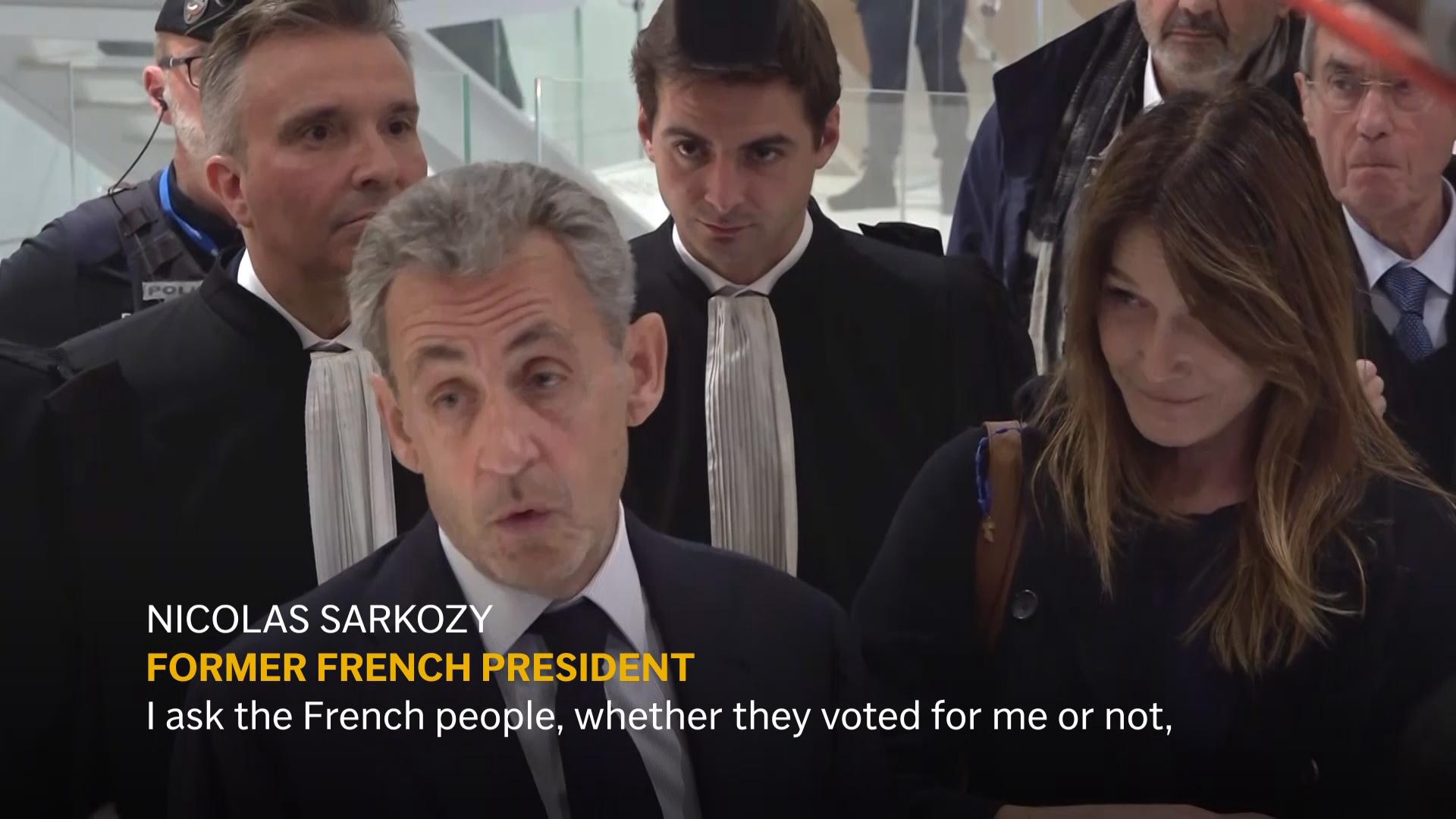 Sarkozy reaction after receiving 5-year jail sentence in illegal campaign financing case