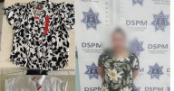 Detienen a mujer por presunto robo de ropa en supermercado