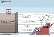 Cartoonist’s take: ‘The radicalization pipeline’