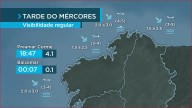 Vento moderado do oeste en toda a costa