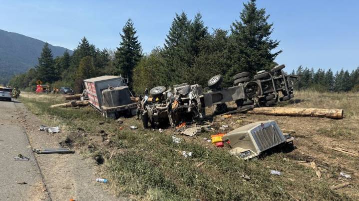 Lanes on I-90 west back open after semi