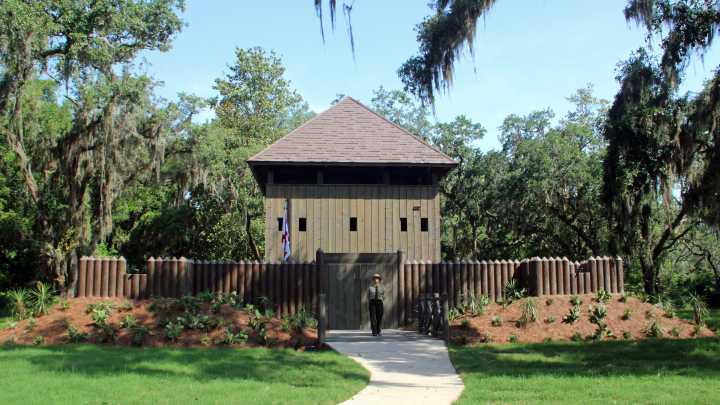 Look around Fort Mose the first legal, free slave settlement in the US