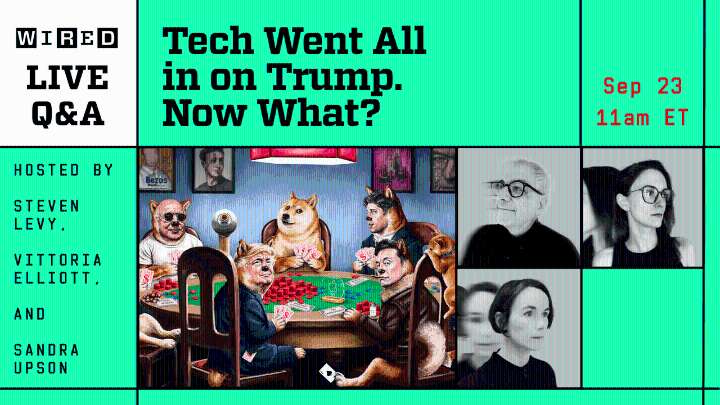 Watch Our Livestream Replay: Tech Went All In on Trump. Now What?