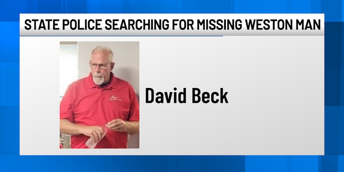 Officials are searching for a missing Weston man