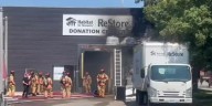 Lincoln Fire & Rescue respond to two-alarm fire at Habitat for Humanity Restore
