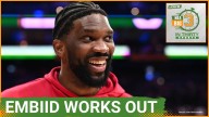 Joel Embiid AT PRACTICE Working Out With 76ers