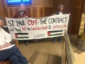 Protests over Israel's war in Gaza disrupt local agency