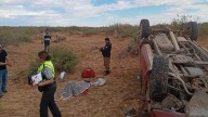 Vuelca pick-up en carretera a Casas Grandes; dos muertos y un herido