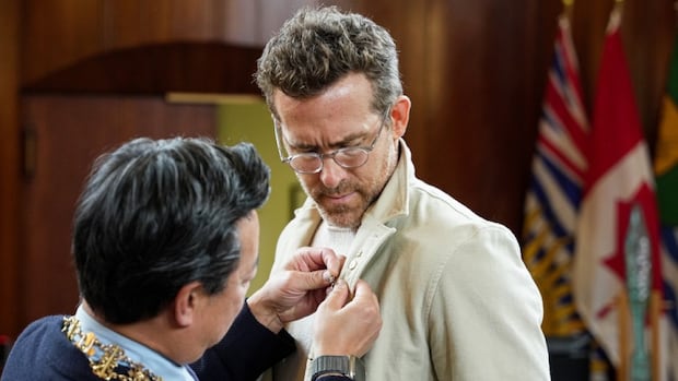 Hollywood star Ryan Reynolds awarded Vancouver's highest honour in private ceremony