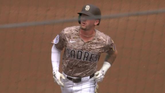 Merrill hits 3-run homer as the Padres outlast Moniak and the Rocki...