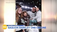 Philadelphia Eagles' Saquon Barkley talks 'tush push,' fatherhood and giving back