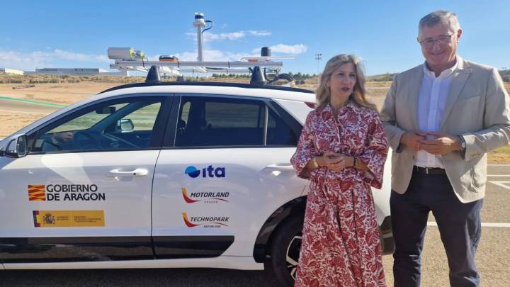 Aragón presenta el servicio de ensayo de vehículos autónomos en Motorland