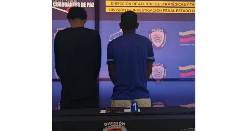 Par de sujetos detenidos por presunto maltrato infantil y abuso sexual en Tinaco