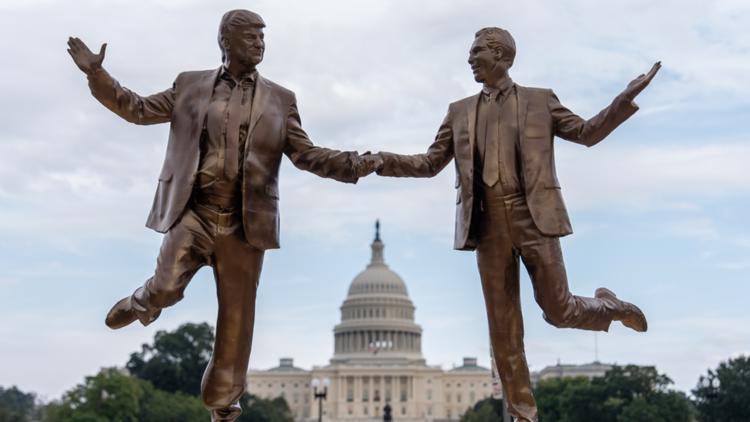 Trump-Epstein statue removed from the National Mall