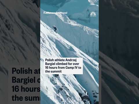 Polish ski mountaineer makes world-first full ski descent from Mount Everest without bottled oxygen